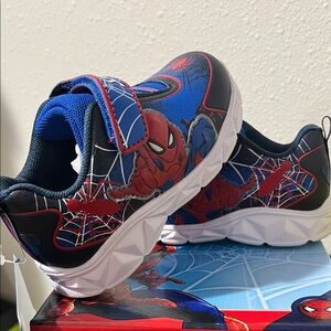 Marvel Spider-Man Kids Sneakers - Blue and Red Web Design